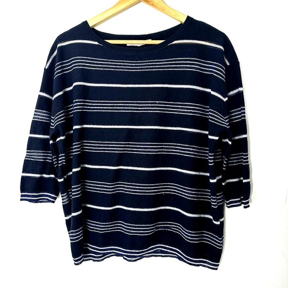 Gerard Darel Striped Bateau Neckline Sweater Size XL - Picture 1 of 11